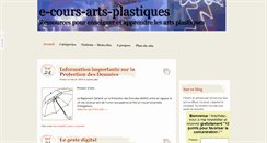 Desktop Screenshot of e-cours-arts-plastiques.com