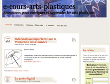 Tablet Screenshot of e-cours-arts-plastiques.com
